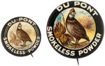 BOTH SIZES OF DATED 1897 BUTTONS FOR DU PONT SMOKELESS POWDER.