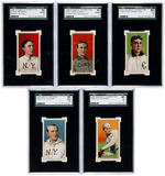 1909-10 T206 BASEBALL TOBACCO CARD SGC GRADED LOT OF 19.