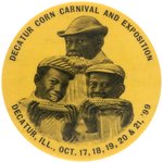 THREE BOYS EATING CORN ON THE COB FOR 1899 DECATUR CORN CARNIVAL AND EXPOSITION.