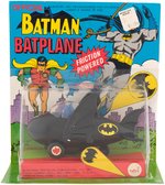 AHI BATMAN FRICTION POWERED BATPLANE ON CARD.