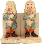 GRUMPY LaMODE FIGURAL PLASTER BOOKENDS.