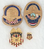 THREE OFFICIAL INAUGURAL BADGES: NATIONAL GALLERY OF ART CLINTON 1993, METRO POLICE 1997, STATE 2001.