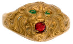 LION'S HEAD RING SIMILAR TO RARE CLYDE BEATTY LION HEAD RING.