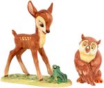 BAMBI & FRIEND OWL LARGE GOEBEL FIGURINE PAIR.