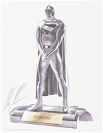 ALEX ROSS SIGNED KINGDOM COME SUPERMAN STATUE PROMOTIONAL SHEET.