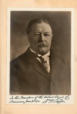 TAFT SIGNED & INSCRIBED PHOTO AS PRESIDENT TO DETROIT BOARD OF COMMERCE.