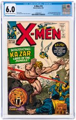 X-MEN #10 MARCH 1965 CGC 6.0 FINE (FIRST SILVER AGE KA-ZAR, ZABU & SAVAGE LAND).