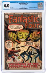 FANTASTIC FOUR #8 NOVEMBER 1962 CGC 4.0 VG (FIRST PUPPET MASTER & ALICIA MASTERS).