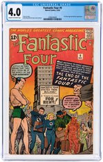 FANTASTIC FOUR #9 DECEMBER 1962 CGC 4.0 VG.