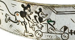 "MICKEY MOUSE/MINNIE MOUSE" SILVERED BRASS BRACELET BY COHN & ROSENBERGER CIRCA 1932.