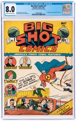 BIG SHOT COMICS #1 MAY 1940 CGC 8.0 VF (FIRST SKYMAN & THE FACE).