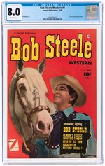 BOB STEELE WESTERN #1 DECEMBER 1950 CGC 8.0 VF.