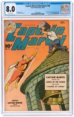 CAPTAIN MARVEL ADVENTURES #40 OCTOBER 1944 CGC 8.0 VF.