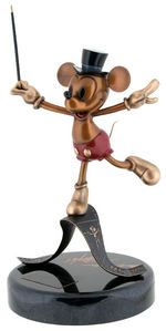 1995 DISNEYANA CONVENTION "MICKEY MOUSE THRU THE MIRROR" CARL BARKS/PAUL VOUGHT SIGNED BRONZE.