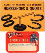 SUPERMAN OFFICIAL 10-PIECE SENIOR QUOIT SET.