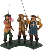 THE THREE MUSKETEERS BUILT-UP SET STORE DISPLAY MODELS ISSUED BY AURORA.