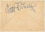 WALT DISNEY SIGNATURE ON BRITISH RAILWAY POSTCARD/LETTER.