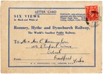 WALT DISNEY SIGNATURE ON BRITISH RAILWAY POSTCARD/LETTER.