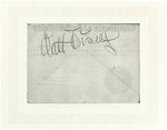 WALT DISNEY SIGNATURE ON BRITISH RAILWAY POSTCARD/LETTER.