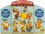 SNOW WHITE AND THE 7 DWARFS DECAL TRANSFER DECORATIONS STORE STANDEE DISPLAY.