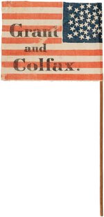 "GRANT AND COLFAX" 1868 CAMPAIGN PARADE FLAG.