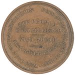 ANDREW JOHNSON COPPER HIGH RELIFE PORTRAIT MEDAL DeWITT 1866-1.