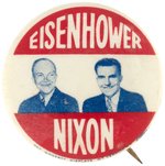 "EISENHOWER NIXON" 1952 JUGATE BUTTON HAKE #6.