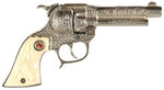 HUBLEY “TEXAN JR.” CAST IRON CAP PISTOL WITH COLT DESIGN.