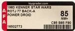 STAR WARS: RETURN OF THE JEDI - POWER DROID 77 BACK-A AFA 85 NM+.