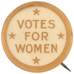 "VOTES FOR WOMEN" SUFFRAGE FOUR STAR BUTTON.