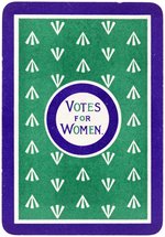 "VOTES FOR WOMEN" SUFFRAGE PLAYING CARD SET IN ORIGINAL GRAPHIC BOX.