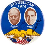 FORD & DOLE SIGNED OVERSIZED JUGATE BUTTON.