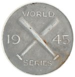 1945 WORLD SERIES DETROIT TIGERS VS CHICAGO CUBS TOKEN.