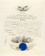 ULYSSES S. GRANT 1872 PRESIDENTIAL SIGNED NAVAL COMMISSION DOCUMENT.