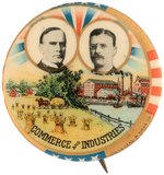 McKINLEY & ROOSEVELT “COMMERCE AND INDUSTRIES" JUGATE BUTTON HAKE #22.