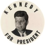 "KENNEDY FOR PRESIDENT" SCARCE PORTRAIT BUTTON.