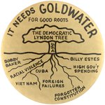 GOLDWATER "DEMOCRATIC LYNDON TREE" BUTTON HAKE #34.