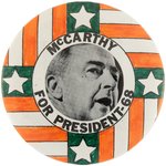 "McCARTHY FOR PRESIDENT '68" BUTTON BY ARTIST DAVID RUSSELL.