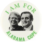 CARTER & MONDALE "ALABAMA COPE" 1976 JUGATE BUTTON.