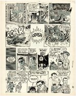 DRAG CARTOONS #27 BATMAN & ROBIN SPOOF COMPLETE COMIC STORY ORIGINAL ART BY PETE MILLAR.