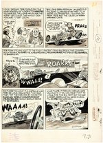 DRAG CARTOONS #19 "THE LION'S SHARE" COMPLETE DRAGULA COMIC STORY ORIGINAL ART BY DENNIS ELLEFSON.