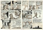 DRAG CARTOONS #12 THE MAN FROM U.N.C.L.E. SPOOF COMPLETE COMIC STORY ORIGINAL ART BY PETE MILLAR.