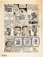 DRAG CARTOONS #5 "A PURPOSE, A PURPOSE.. WHO'S GOT A PURPOSE?" BIG DADDY ROTH ONE PAGE STORY ORIGINAL ART BY PETE MILLAR.