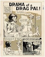 DRAG CARTOONS #20 "DRAMA OF A DRAG PAL!" COMPLETE COMIC STORY ORIGINAL ART BY BRUCE STEFFENHAUGEN.