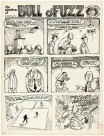 DRAG CARTOONS #39 "THE ADVENTURES OF BULL O'FUZZ" COMPLETE COMIC STORY ORIGINAL ART BY GILBERT SHELTON.