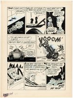 DRAG CARTOONS #6 "LICENSE LAMPOON" COMPLETE COMIC STORY ORIGINAL ART BY DENNIS ELLEFSON.