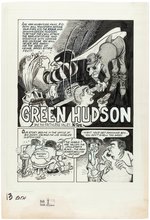 BIG DADDY ROTH #1 GREEN HORNET SPOOF COMPLETE COMIC STORY ORIGINAL ART BY PETE MILLAR.