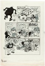 BIG DADDY ROTH #1 GREEN HORNET SPOOF COMPLETE COMIC STORY ORIGINAL ART BY PETE MILLAR.