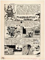 DRAG CARTOONS #5 "THE MOBILIZATION OF LENNIE!" COMPLETE DRAGULA COMIC STORY ORIGINAL ART BY DENNIS ELLEFSON.