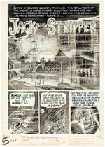 DRAG CARTOONS #6 "JACK THE STRIPPER" COMPLETE COMIC STORY ORIGINAL ART BY PETE MILLAR.